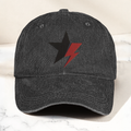 David Bowie Blackstar Ziggy Stardust Denim Cap Retro Music Cap Gift For Dad (With Box)