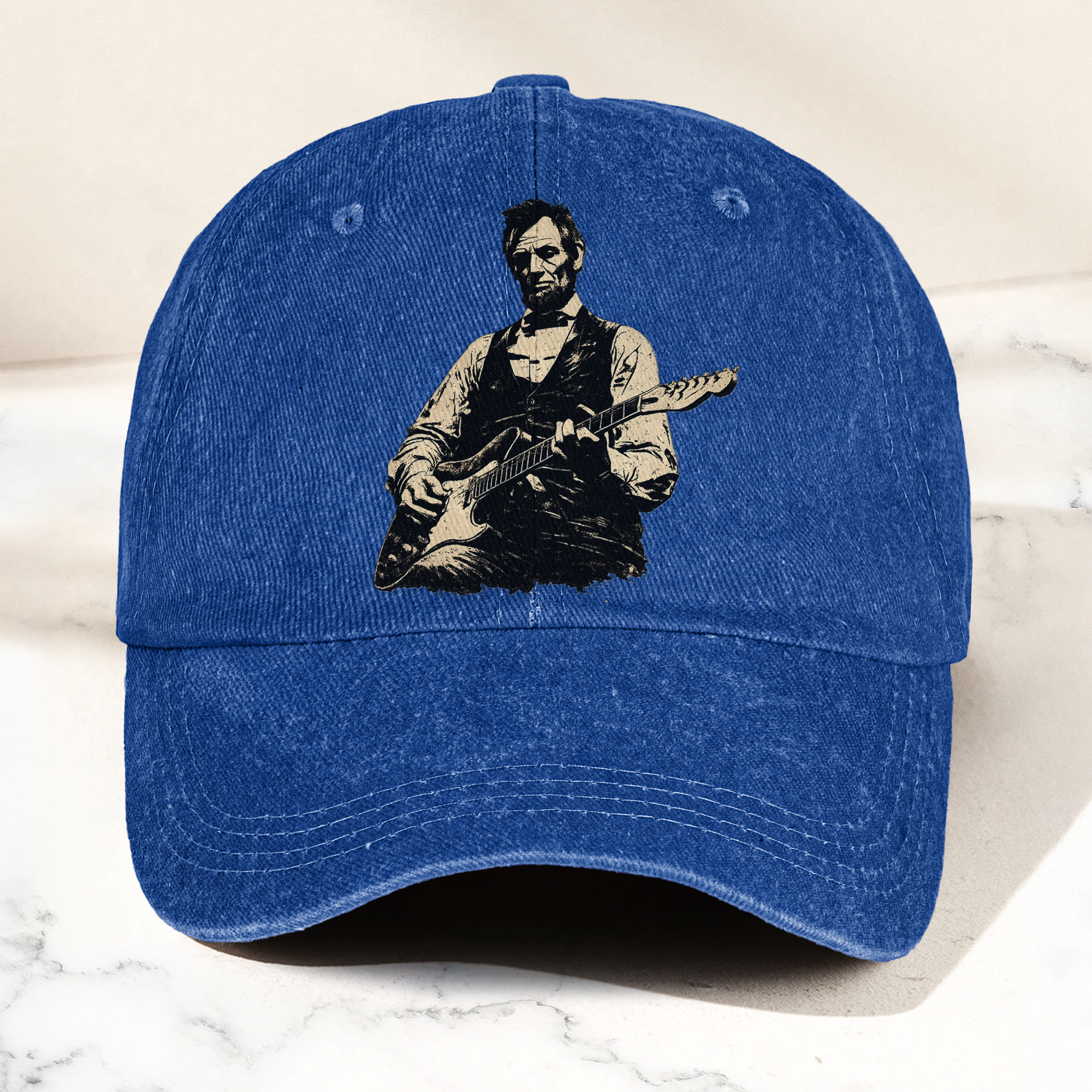 Abraham Lincoln Patriotic History Denim Cap Vintage Dad Cap Gift For Dad (With Box)