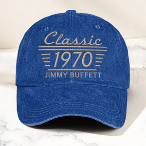 Jimmy Buffett Classic 1970 Est Margaritaville Tropical Rock Music Merch Graphic Denim Cap Retro Vintage Dad Cap Gift For Dad (With Box)
