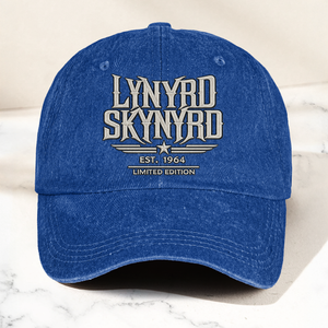Lynyrd Skynyrd Band Logo Est 1964 Denim Cap Retro Vintage Dad Cap Gift For Dad (With Box)