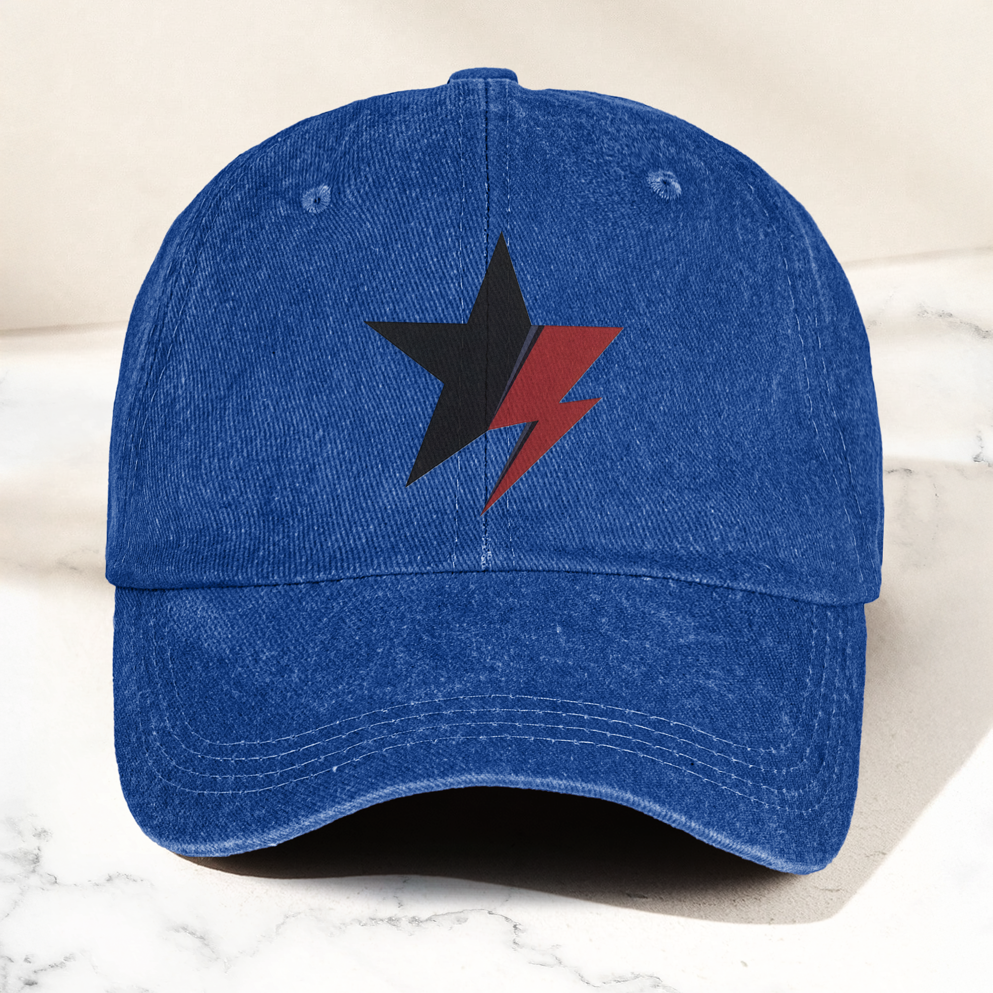 David Bowie Blackstar Ziggy Stardust Denim Cap Retro Music Cap Gift For Dad (With Box)