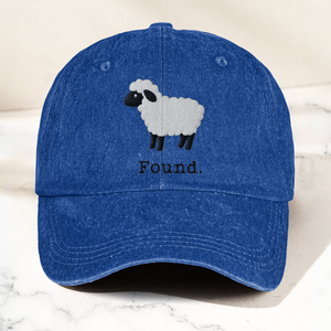 Found Lost Sheep Christian Faith Denim Cap Vintage Dad Cap Gift For Dad (With Box)