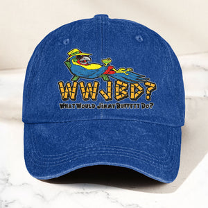 What Would Jimmy Buffett Do Denim Cap Retro Jimmy Buffett Merch Dad Hat (With Box)