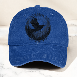 Broken Wings Mr Mister Take These Broken Wings Lyrics Denim Cap Retro Vintage Dad Cap Gift For Dad (With Box)