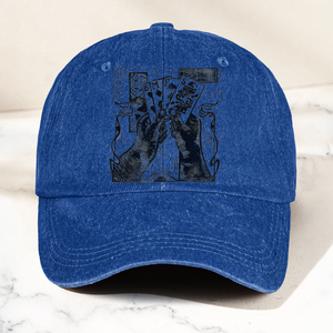 Billy Strings BMFS Playing Cards Woodcut Graphic Music Merch Denim Cap Retro Vintage Dad Cap Gift For Dad (With Box)
