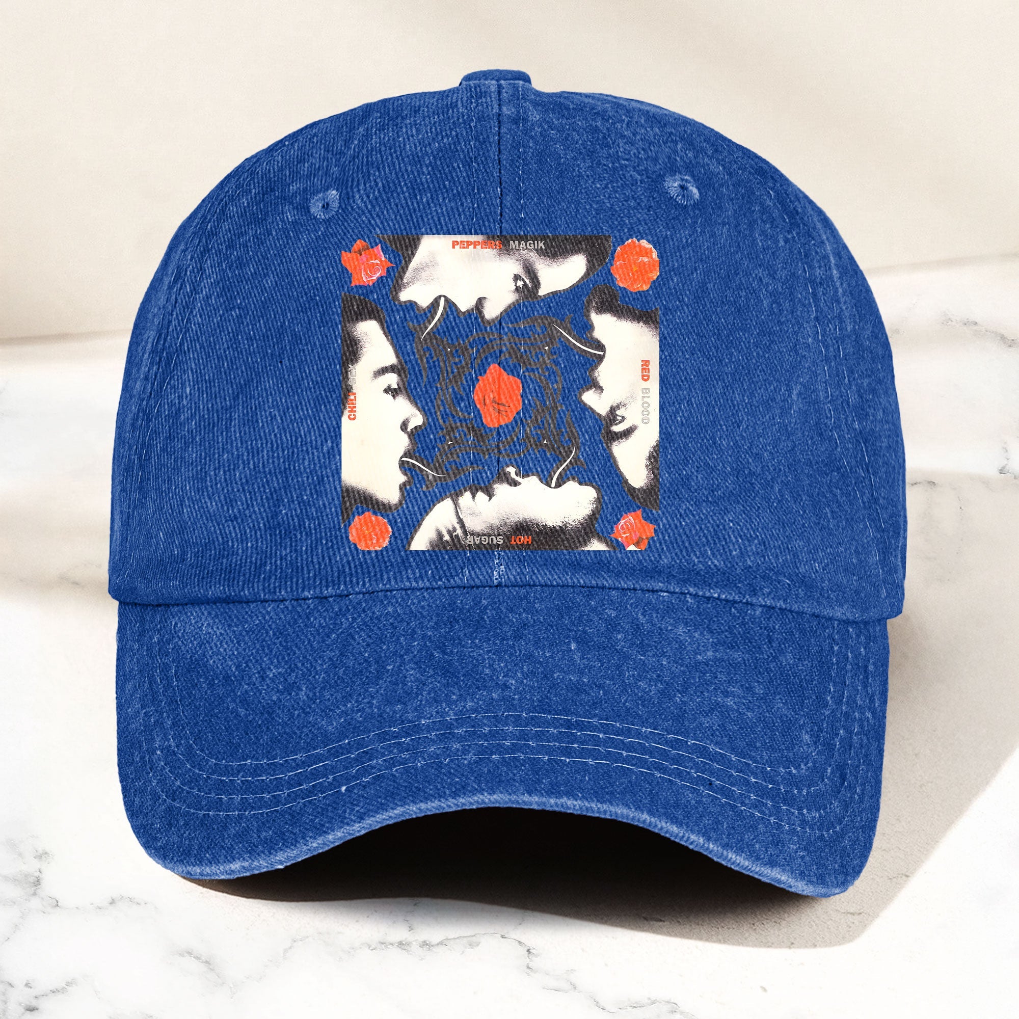 Blood Sugar Sex Magik Graphic Denim Cap Vintage Red Hot Chili Peppers Album Merch Gift for Dad (With Box)