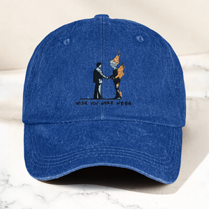 Wish You Were Ween Pink Floyd Denim Cap Retro Pink Floyd Merch Gift for Dad (With Box)