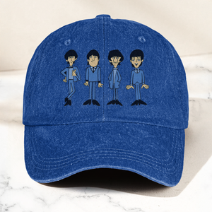 1965 Beatles Cartoon Series Denim Cap Retro The Beatles Merch Gift for Dad (With Box)