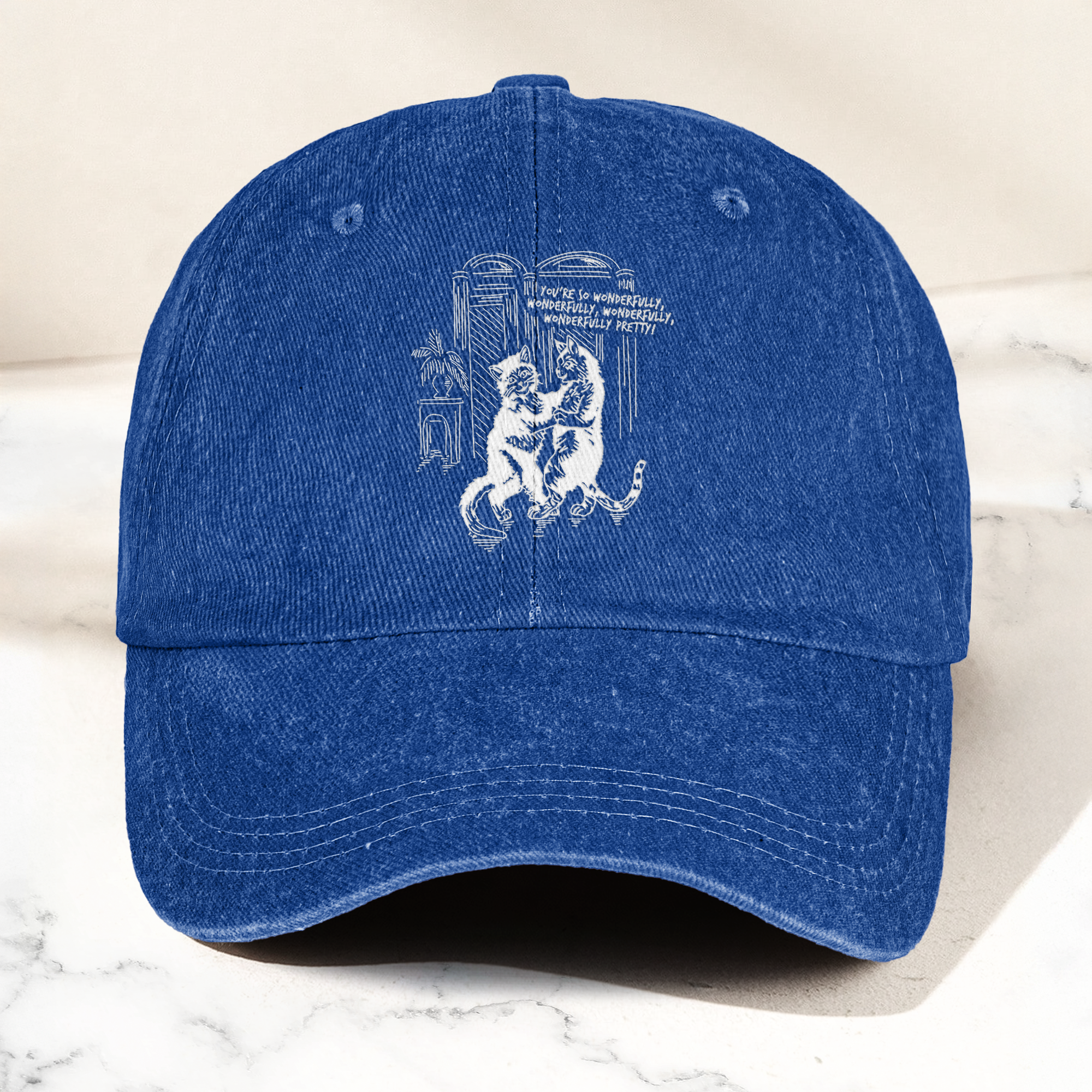 The Cure Lovecats Essential Artwork Vintage Denim Cap Retro The Cure Band Merch Gift for Dad (With Box)