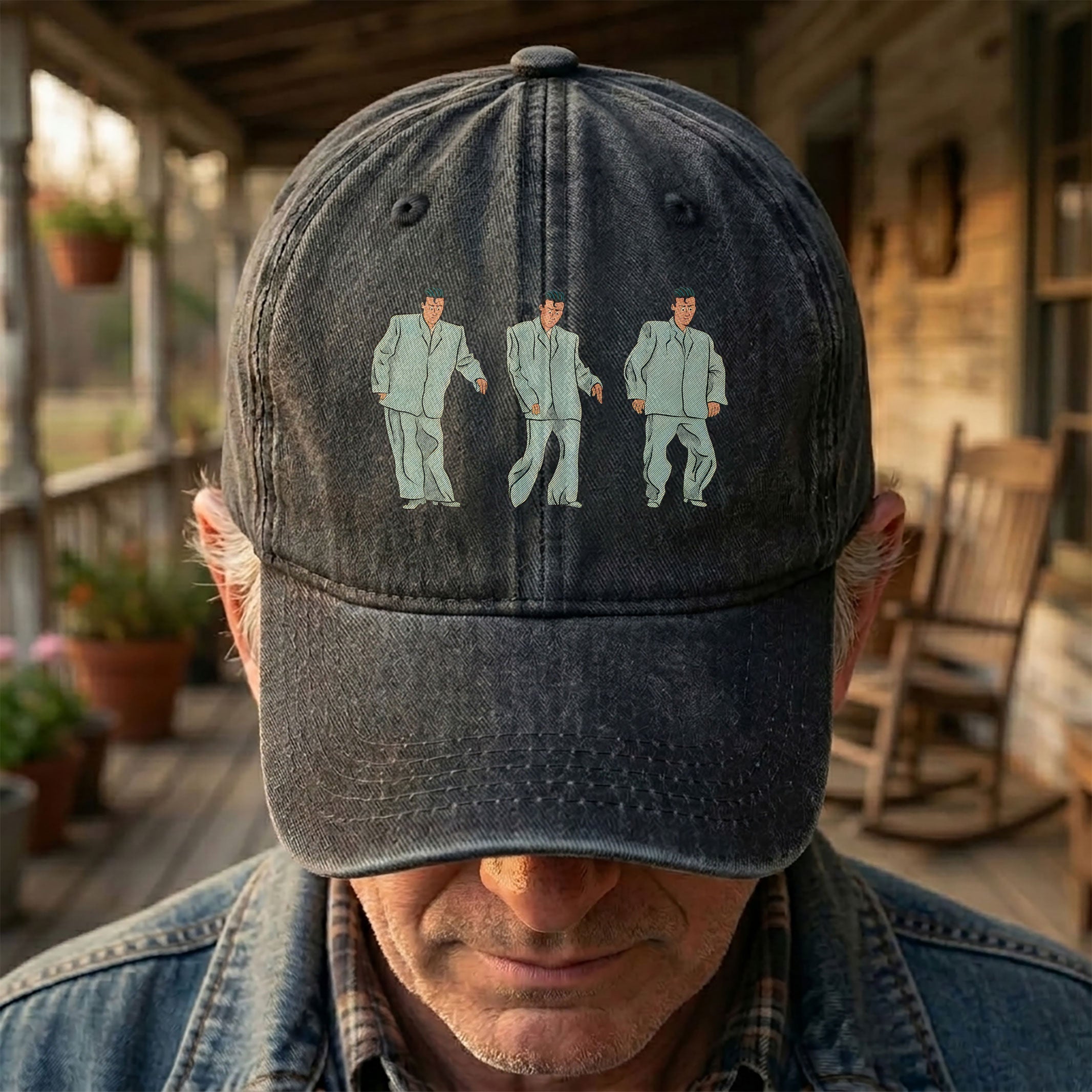 Vintage Comic Talking Heads Denim Cap Talking Heads Tribute Merch Dad Hat (With Box)