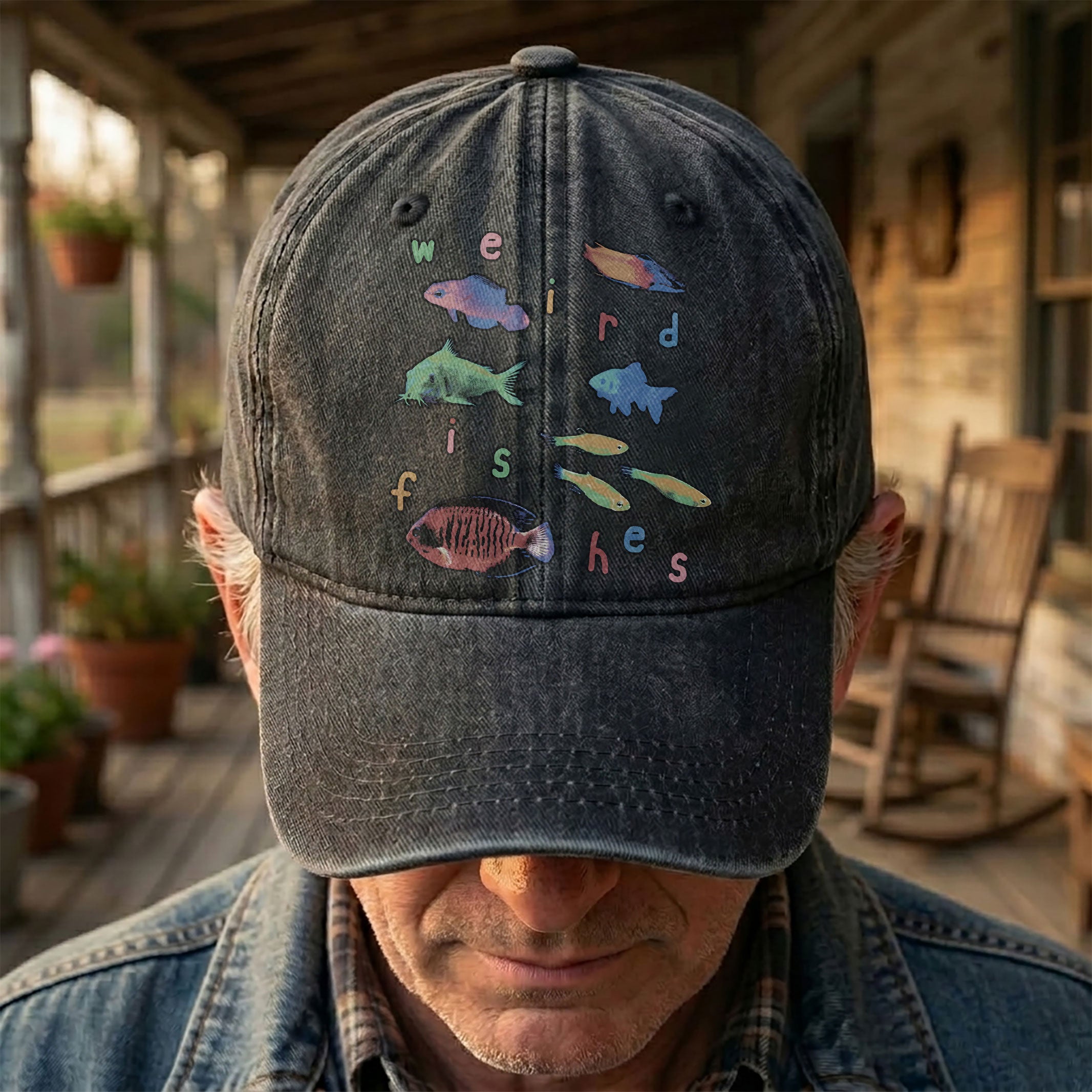 Radiohead Weird Fishes Denim Cap Radiohead Tribute Merch Dad Hat (With Box)