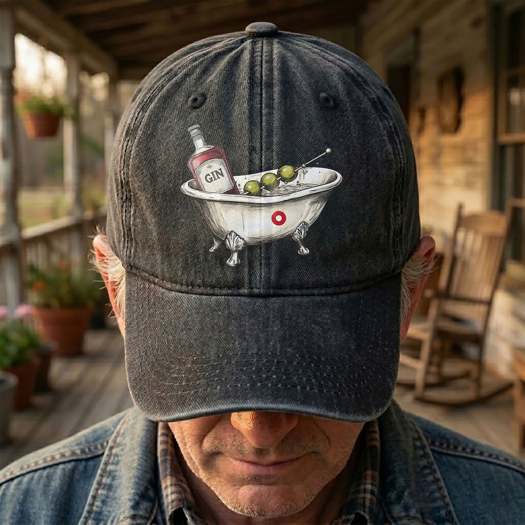 Phish Bath Tub Gin Denim Cap Retro Music Fan Merch Cap Gift For Dad (With Box)