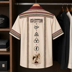 Led Zeppelin Luxury Design Hawaiian Shirt - Mexican Inpsired Swan Song Hawaiian Shirt
