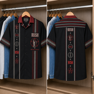 Rush Luxury Design Hawaiian Shirt - Mexican Inpsired Swan Song Hawaiian Shirt Black Version
