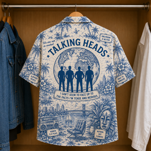 Talking Heads Luxury Design Hawaiian Shirt - Tropical Blue Inpsired Hawaiian