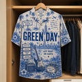 Green Day Luxury Design Hawaiian Shirt - Tropical Blue Inpsired Hawaiian Shirt Classic