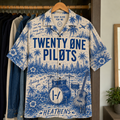 Twenty One Pilots Tropical Hawaiian Shirt - Tropical Blue Inpsired Hawaiian Shirt Classic