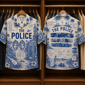 The Police Tropical Hawaiian Shirt - Tropical Blue Inpsired Hawaiian Shirt Classic