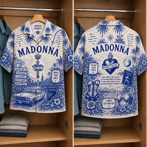 Madonna Tropical Hawaiian Shirt - Tropical Album Cover Inpsired Hawaiian Shirt