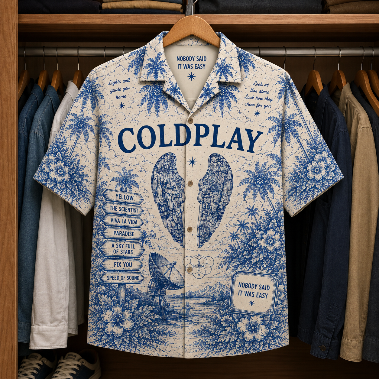Cold Play Tropical Hawaiian Shirt - Tropical Inpsired Hawaiian Shirt
