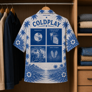 Cold Play Tropical Hawaiian Shirt - Tropical Inpsired Hawaiian Shirt Iconic Album Cover