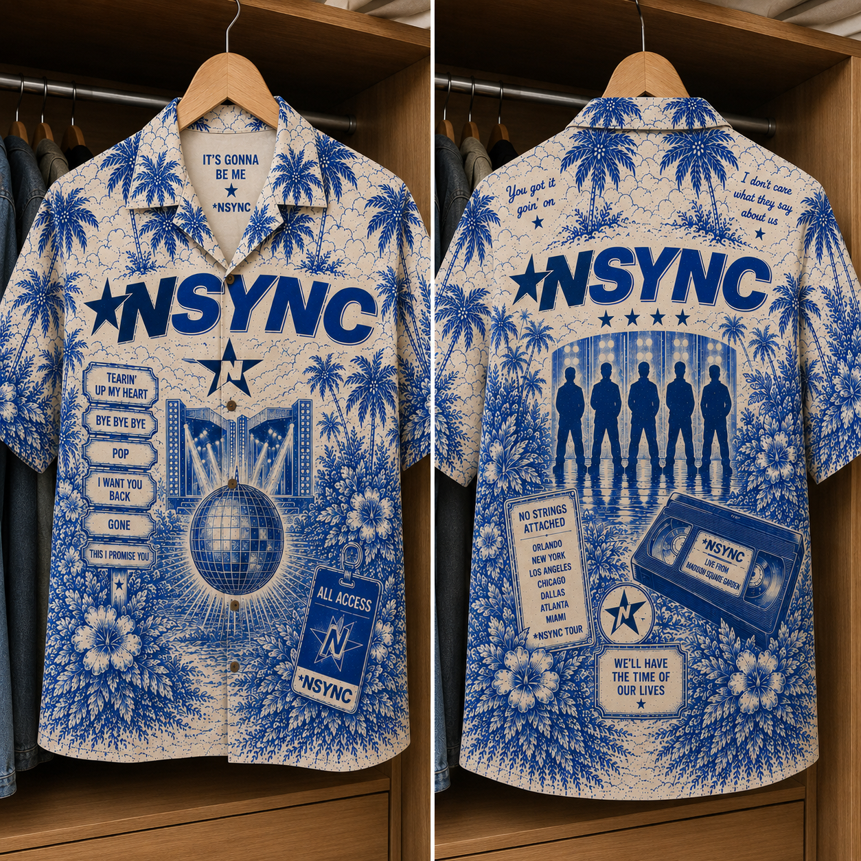 NSYNC Tropical Hawaiian Shirt - Tropical Inpsired Hawaiian Shirt Iconic