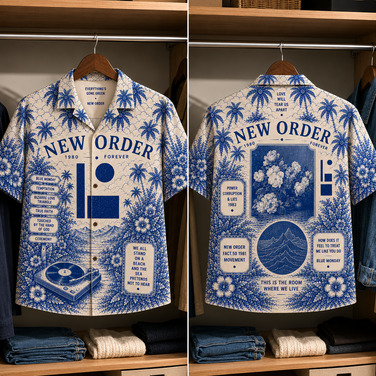 New Order Tropical Hawaiian Shirt - Tropical Inpsired Hawaiian Shirt Iconic