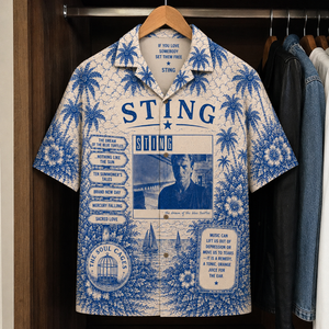 Sting Tropical Hawaiian Shirt - Tropical Inpsired Hawaiian Shirt Iconic Album Cover