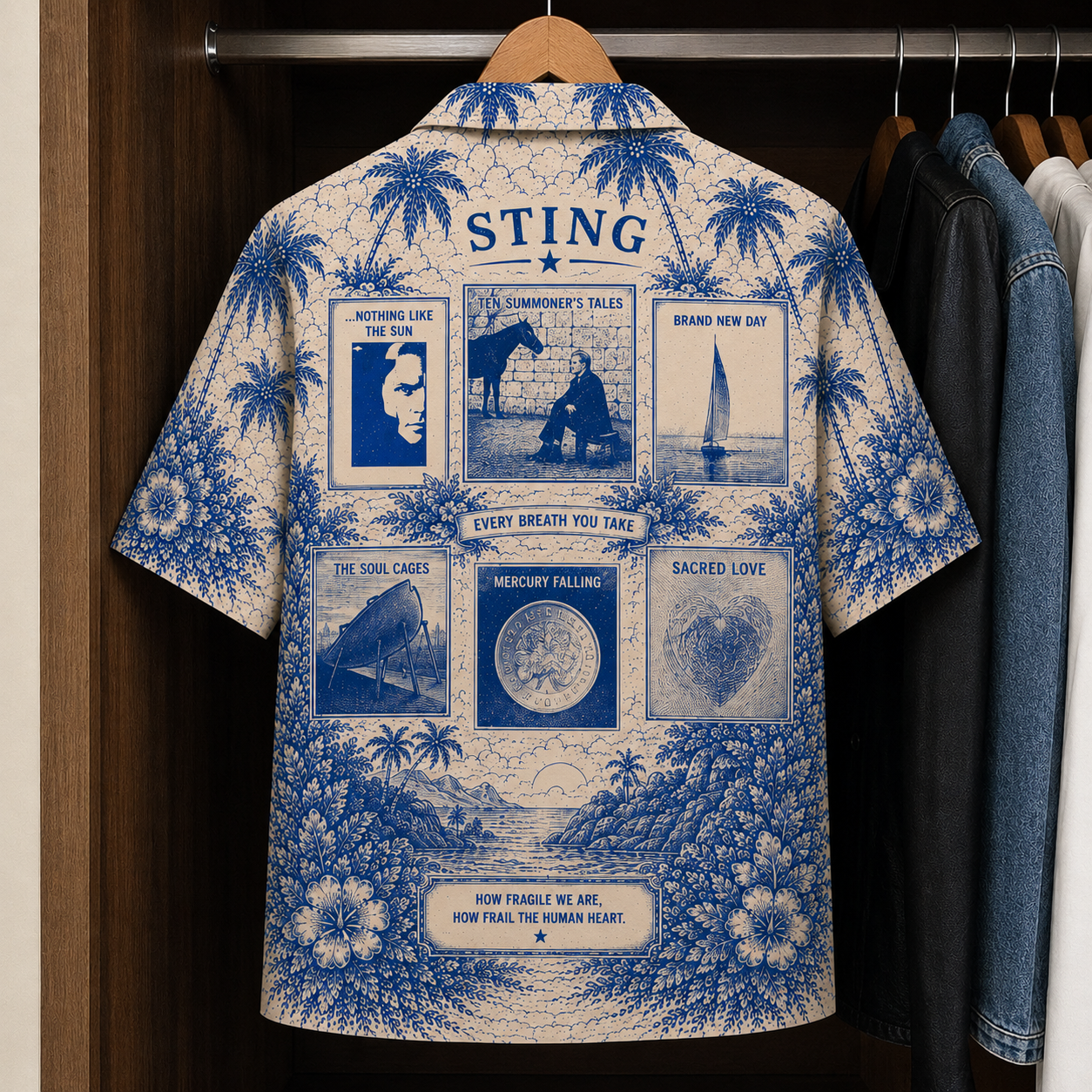 Sting Tropical Hawaiian Shirt - Tropical Inpsired Hawaiian Shirt Iconic Album Cover