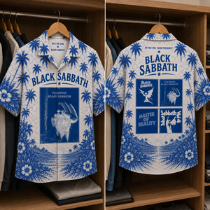 Black Sabbath Tropical Hawaiian Shirt - Tropical Inpsired Hawaiian Shirt Iconic Album Cover