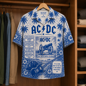 ACDC Tropical Hawaiian Shirt - Tropical Inpsired Hawaiian Shirt Iconic Album Cover