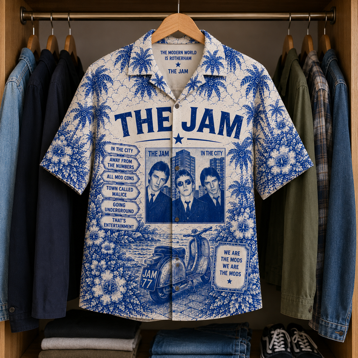 The Jam Tropical Hawaiian Shirt - Tropical Inpsired Hawaiian Shirt Iconic Album Cover