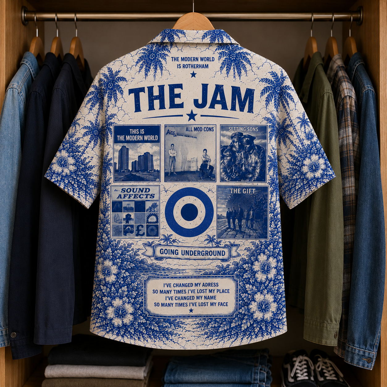 The Jam Tropical Hawaiian Shirt - Tropical Inpsired Hawaiian Shirt Iconic Album Cover