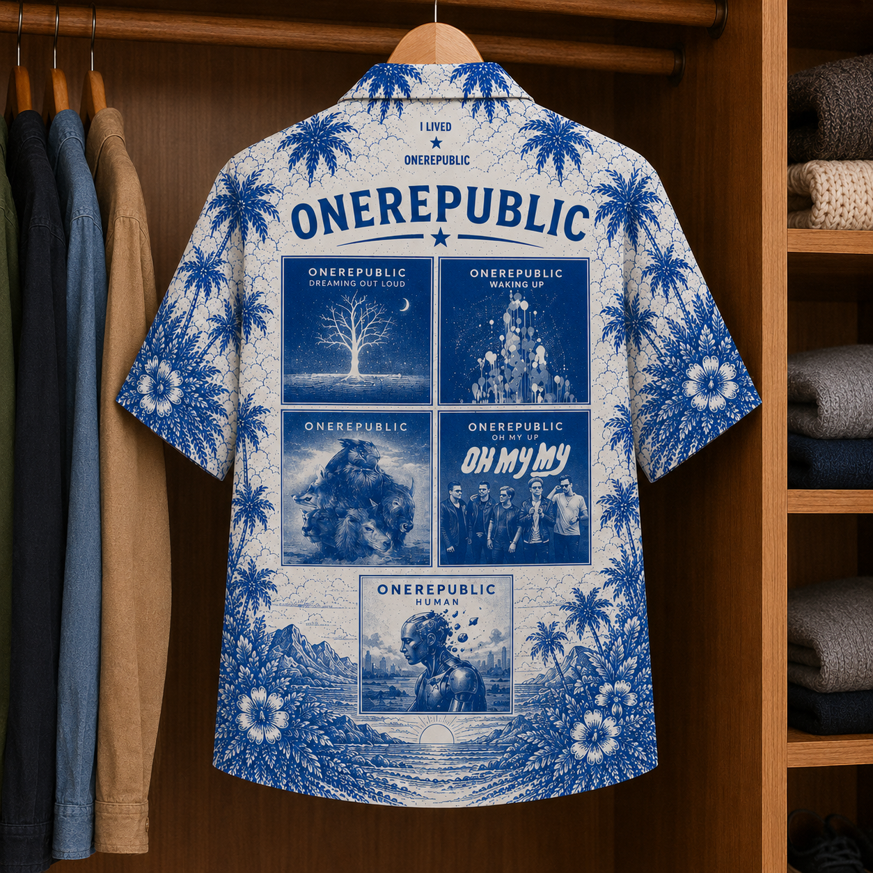 One Republic Tropical Hawaiian Shirt - Tropical Inpsired Hawaiian Shirt Iconic Album Cover