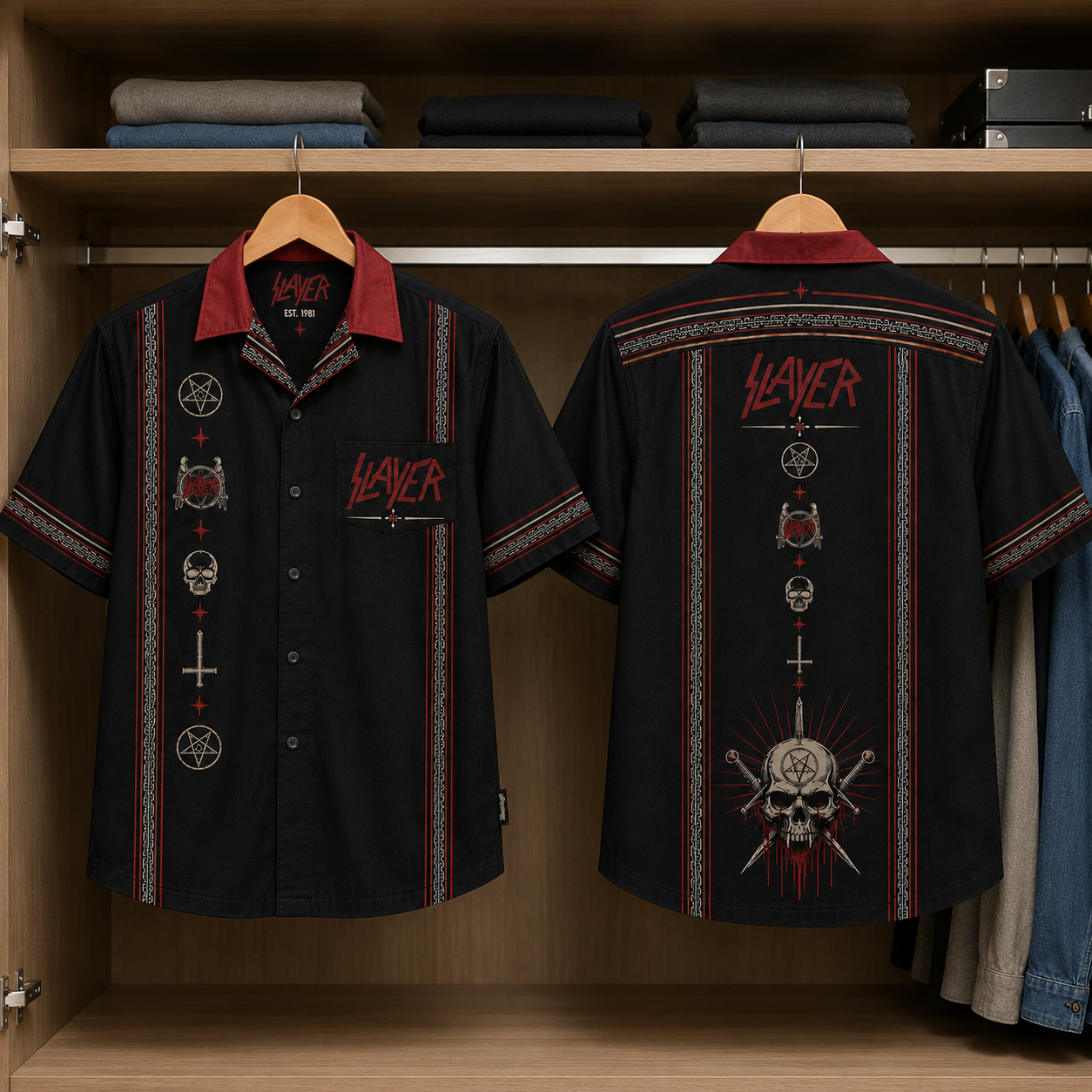 Slayer Luxury Design Hawaiian Shirt - Mexican Inpsired Hawaiian Shirt