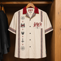 Slayer Luxury Design Hawaiian Shirt - Mexican Inpsired Hawaiian Shirt White Version