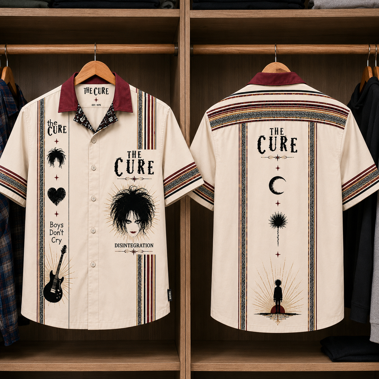The Cure Luxury Design Hawaiian Shirt - Mexican Inpsired Hawaiian Shirt White Version