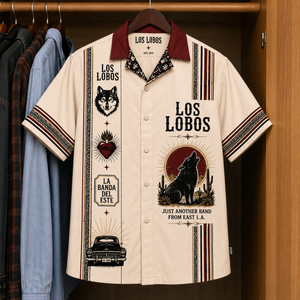 Los Lobos Luxury Design Hawaiian Shirt - Mexican Inpsired Hawaiian Shirt White Version