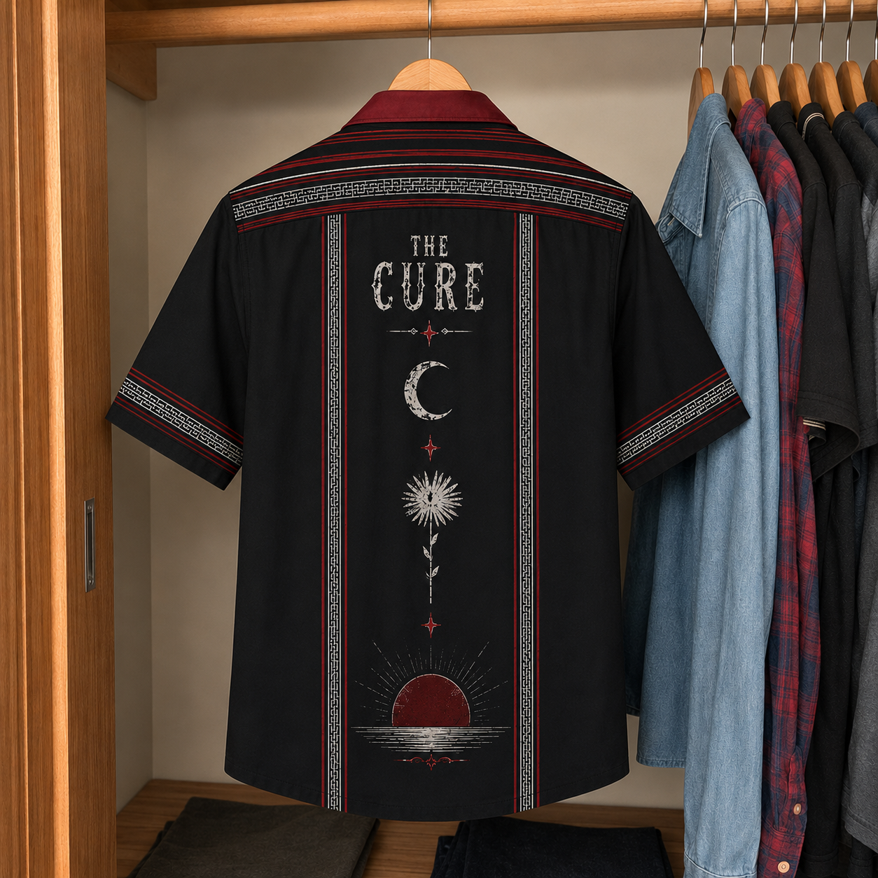 The Cure Luxury Design Hawaiian Shirt - Mexican Inpsired Hawaiian Shirt Black Version