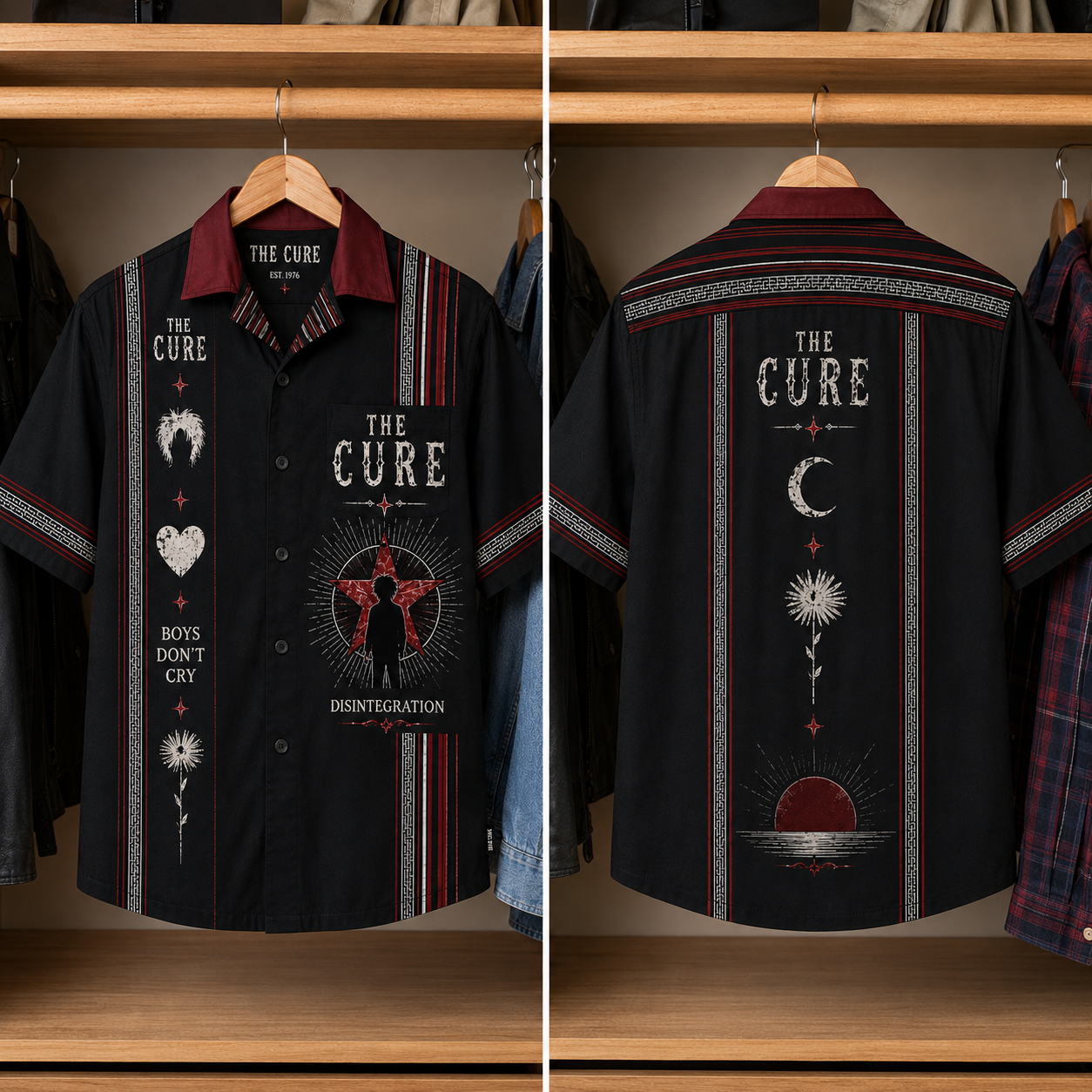 The Cure Luxury Design Hawaiian Shirt - Mexican Inpsired Hawaiian Shirt Black Version