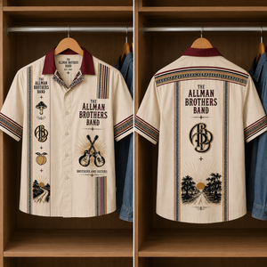 The Allman Brothers Band Luxury Design Hawaiian Shirt - Mexican Inpsired Hawaiian Shirt White Version