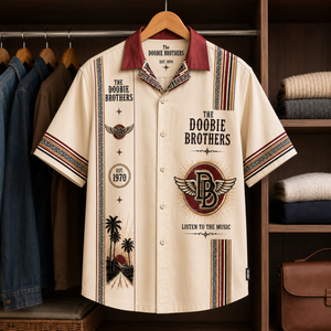 The Doobie Brothers Band Luxury Design Hawaiian Shirt - Mexican Inpsired Hawaiian Shirt White Version
