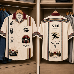 ZZ Top Luxury Design Hawaiian Shirt - Mexican Inpsired Hawaiian Shirt White Version