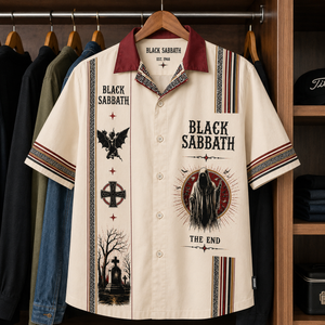 Black Sabbath Luxury Design Hawaiian Shirt - Mexican Inpsired Hawaiian Shirt White Version
