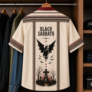 Black Sabbath Luxury Design Hawaiian Shirt - Mexican Inpsired Hawaiian Shirt White Version