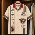 Van Halen Luxury Design Hawaiian Shirt - Mexican Inpsired Hawaiian Shirt White Version