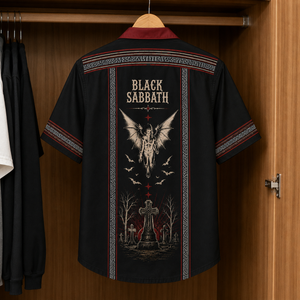 Black Sabbath Luxury Design Hawaiian Shirt - Mexican Inpsired Hawaiian Black Version
