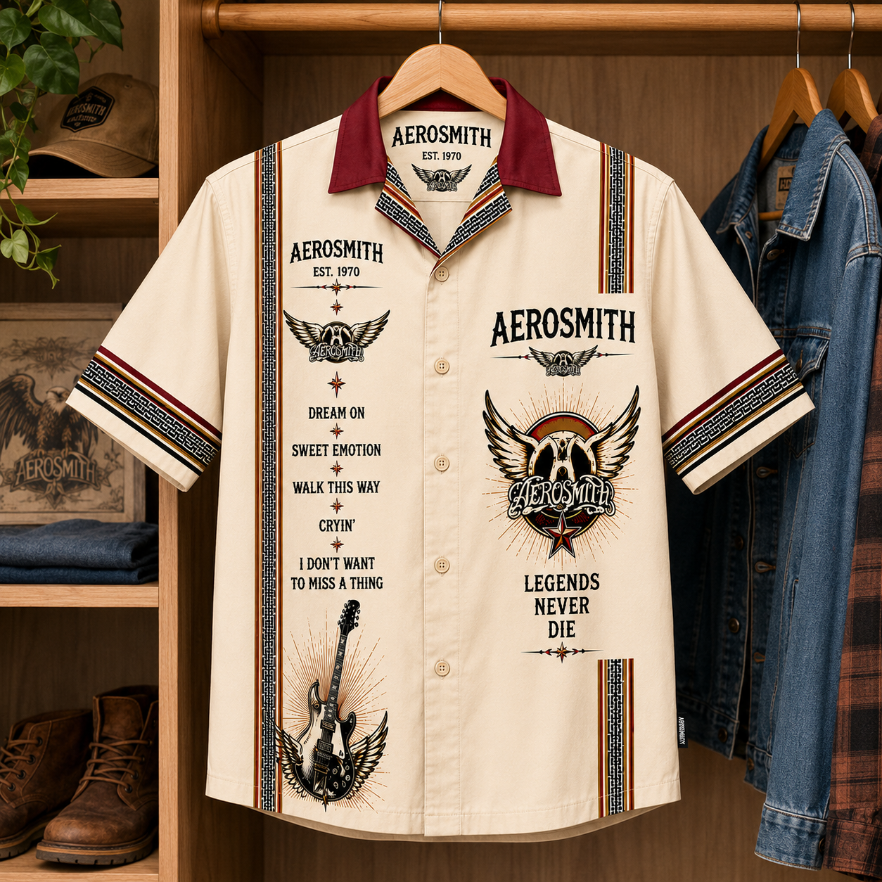 Aerosmith Luxury Design Hawaiian Shirt - Mexican Inpsired Hawaiian