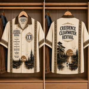 Creedance ClearWater Revival Luxury Design Hawaiian Shirt - Mexican Inpsired Hawaiian