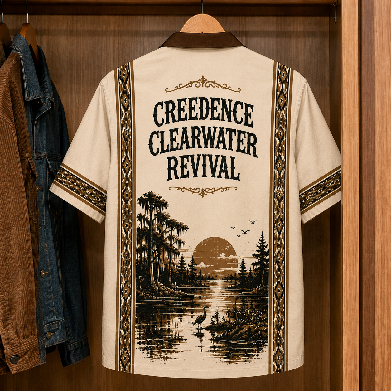Creedance ClearWater Revival Luxury Design Hawaiian Shirt - Mexican Inpsired Hawaiian
